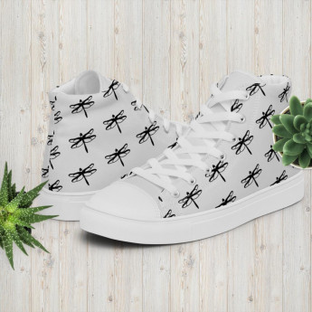 Dragonfly Women’s high top canvas shoes