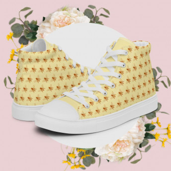 Bees Women’s high top canvas shoes