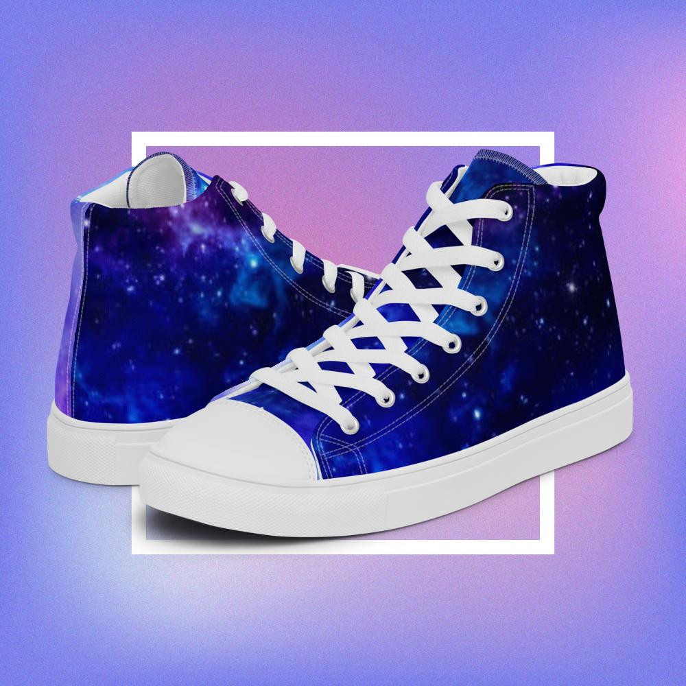 Galaxy Women’s high top canvas shoes