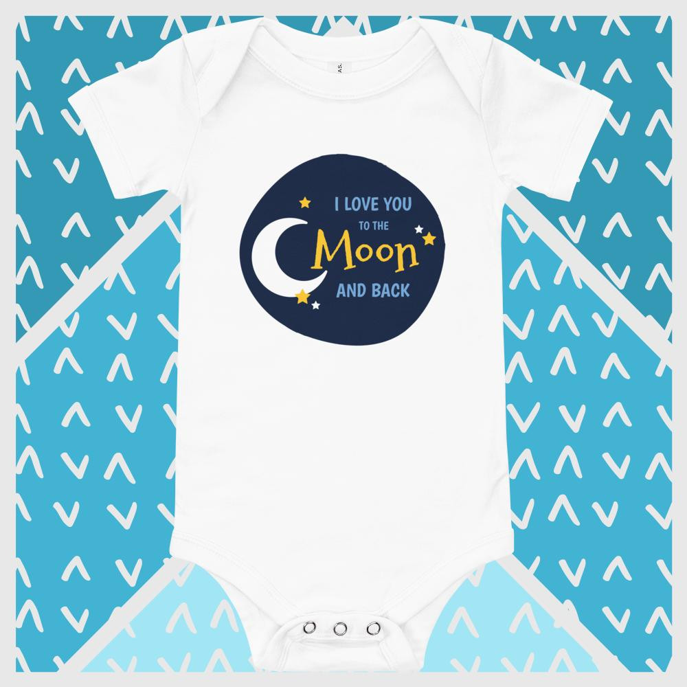I Love You to the Moon and Back Baby short sleeve one piece